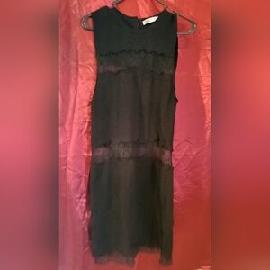 Zara Black Sheath Midi Dress for Cocktail